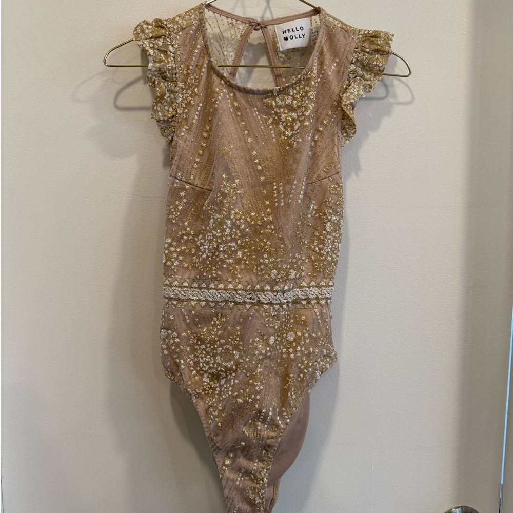 Hello Molly Rose Gold Bodysuit